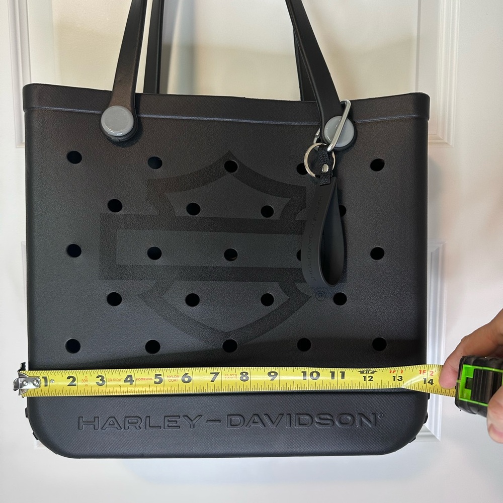 Harley-Davidson Black Perforated Tote with Logo - Picture 8 of 9